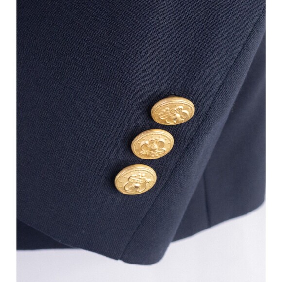 JOSEPH ABBOUD Boys 18R Gold Button Navy Blue Sport Coat Suit Jacket Wool Blend - Picture 7 of 13